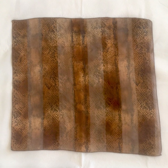 Vintage Sheer Scarf, Bandana, Hair Wrap, Neck Scarf, 20” x 20” - Picture 5 of 5